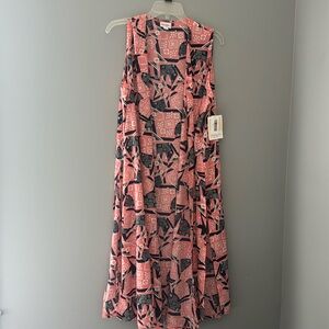 Lularoe tunic vest pink/navy/white